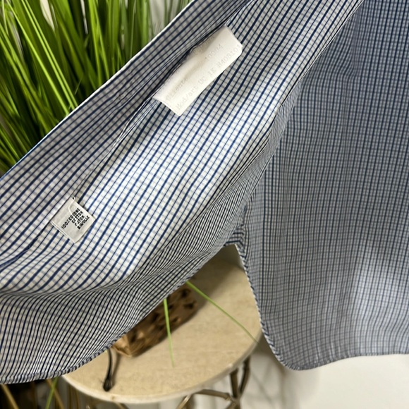 #53 KITON Designer Blue Gingham Plaid Cotton Shirt 15 - Picture 9 of 13